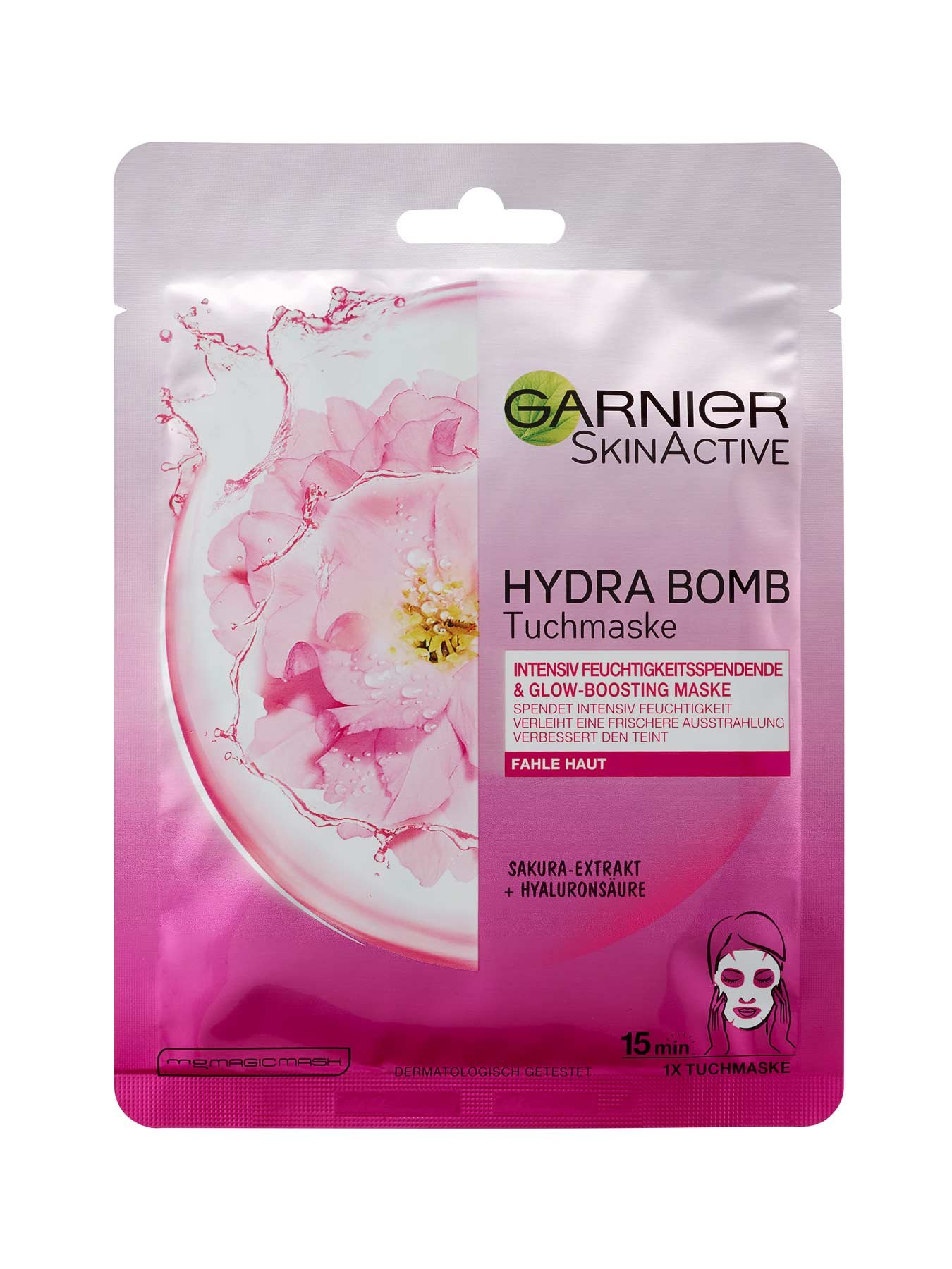 Glow-Boosting-Maske-Hydra-Bomb-32g-Vorderseite-Garnier-Deutschland-gr